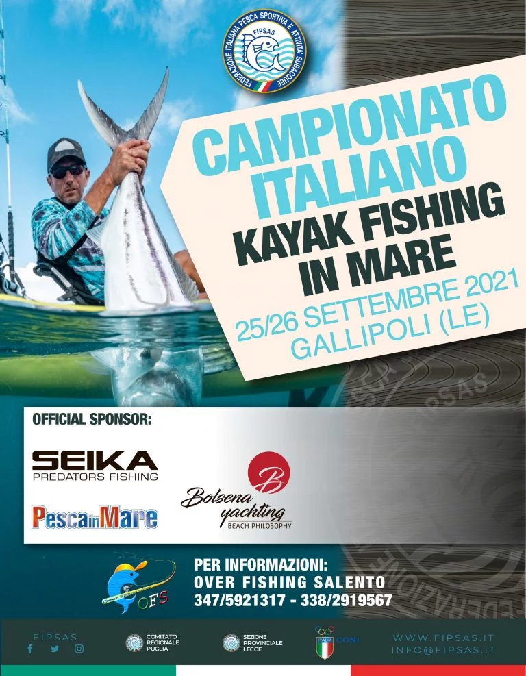 Campionato italiano di kayak fishing: ecco le date